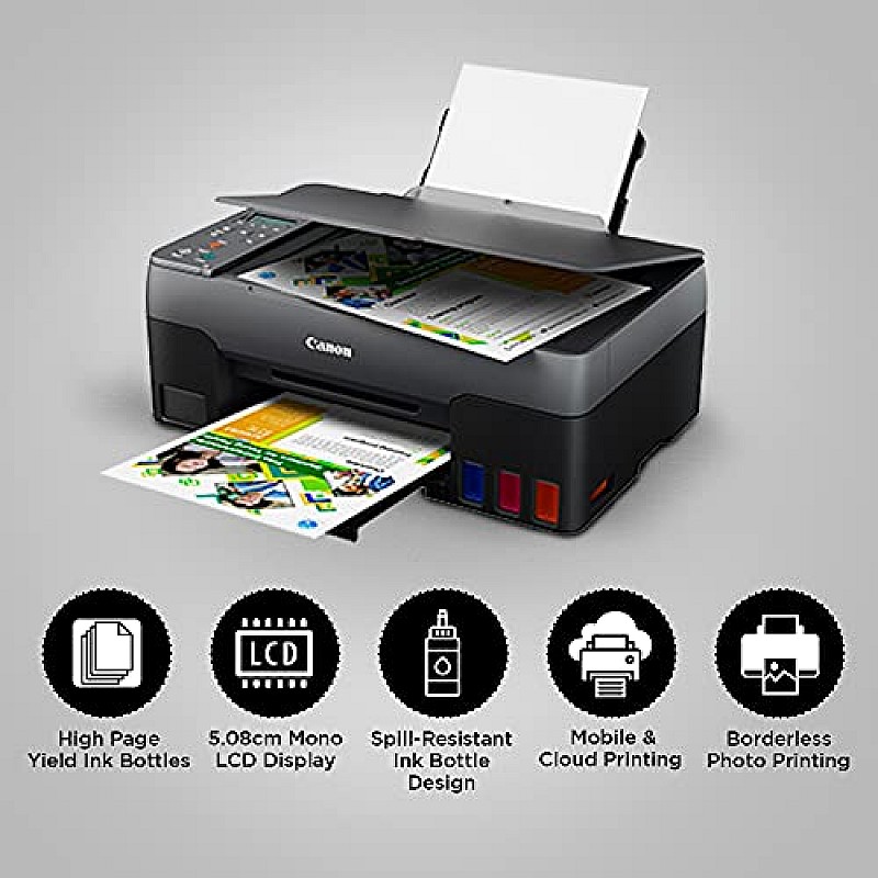 Canon PIXMA G3021 All-in-One Wi-Fi Ink Tank Colour Printer Black