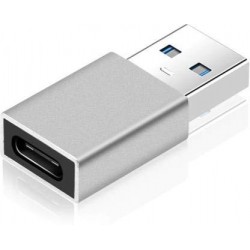 AIRTREE USB-C USB 3.1 Type C Female to USB 3.0 Male Adapter Connector (Silver)