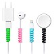 LAPSTER Spiral Charger Spiral Charger Cable Protectors for Wires Data Cable Saver Charging Cord Protective Cable Cover Set of 3 (12 Pieces)