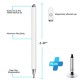Dyazo Aluminium Fine Point Stylus Pen with Spare Disk for Touch Screens Devices, Compatible with iPad/iPhone (White)