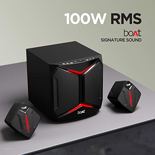 Boat Blitz 2000 100W 2.1 Channel Multimedia Speaker (Premium Black) Boat Blitz 2000 100W 2.1 Channel Multimedia Speaker (Premium Black)