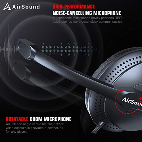 AirSound Alpha-4 Stereo Gaming for Noise Cancelling Wired Over-Ear Headphone (Black) AirSound Alpha-4 Stereo Gaming for Noise Cancelling Wired Over-Ear Headphone (Black)