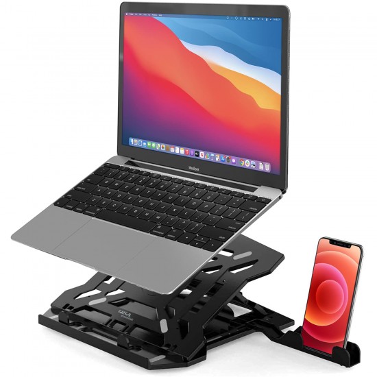 GIZGA Essentials 2 in 1 Laptop Notebook MacBook Tabletop Stand Black