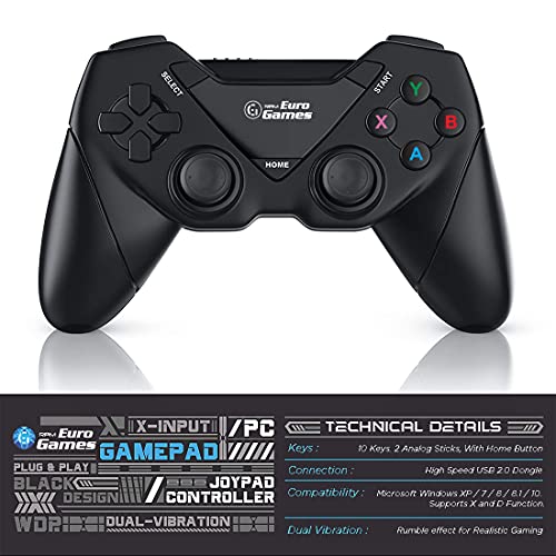 RPM Euro Games Laptop PC Controller 2.4G Wireless Gamepad for Windows RPM Euro Games Laptop PC Controller 2.4G Wireless Gamepad for Windows