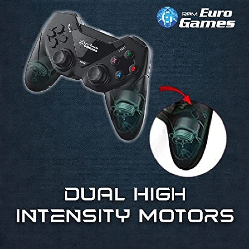 RPM Euro Games Laptop PC Controller 2.4G Wireless Gamepad for Windows 