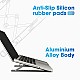 Zebronics Aluminium Alloy Laptop Stand, Compatible with 9-15.6 inch Laptops, 7 Angles Adjustable, Anti Slip Silicon Rubber Pads,  Zeb-NS2000 (Dark Grey)