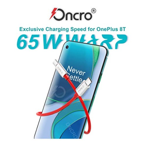ONEPLUS   Type C Charging 6.5A Warp Charge Usb C To Usb C Male, Replacement 65W Fast Charger Cord Cable 