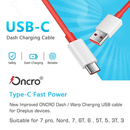 ONEPLUS   Type C Charging 6.5A Warp Charge Usb C To Usb C Male, Replacement 65W Fast Charger Cord Cable 