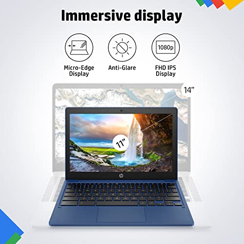 HP Chromebook 11a, MediaTek MT8183 Processor Thin and Light Touchscreen Laptop Indigo Blue HP Chromebook 11a, MediaTek MT8183 Processor Thin and Light Touchscreen Laptop Indigo Blue