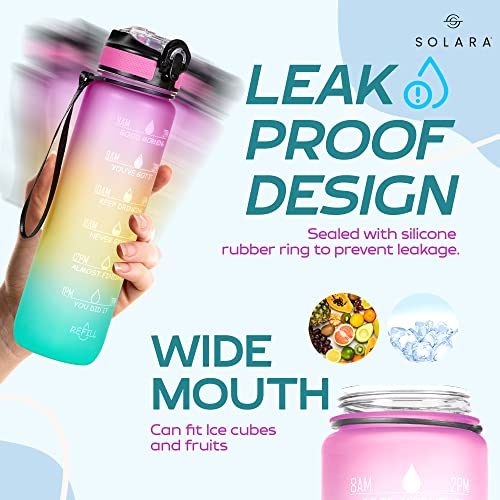 AIrtree Unbreakable Water Bottle with Motivational Time Marker, Water bottle for Gym Office| Mobile app with Drinking water reminder | Orange Teal AIrtree Unbreakable Water Bottle with Motivational Time Marker, Water bottle for Gym Office| Mobile app with Drinking water reminder | Orange Teal