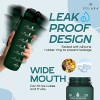 AIrtree Unbreakable Water Bottle with Motivational Time Marker, Water bottle for Gym Office| Mobile app with Drinking water reminder | Orange Teal