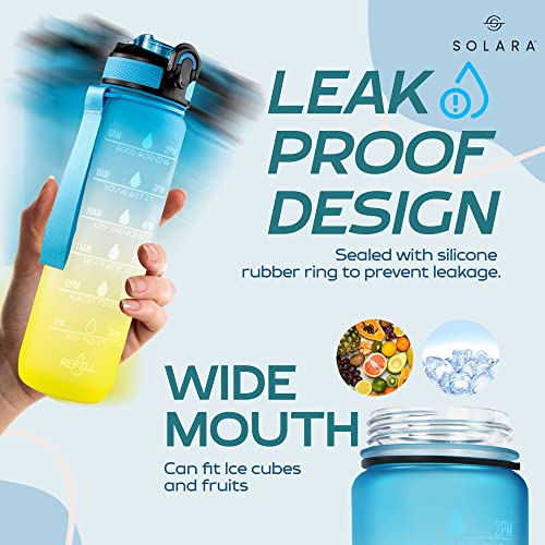 AIrtree Unbreakable Water Bottle with Motivational Time Marker, Water bottle for Gym Office| Mobile app with Drinking water reminder | Orange Teal AIrtree Unbreakable Water Bottle with Motivational Time Marker, Water bottle for Gym Office| Mobile app with Drinking water reminder | Orange Teal