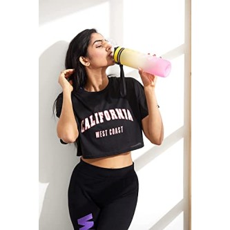 AIrtree Unbreakable Water Bottle with Motivational Time Marker, Water bottle for Gym Office| Mobile app with Drinking water reminder | Orange Teal AIrtree Unbreakable Water Bottle with Motivational Time Marker, Water bottle for Gym Office| Mobile app with Drinking water reminder | Orange Teal