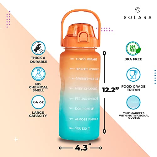 AIrtree Unbreakable Water Bottle with Motivational Time Marker, Water bottle for Gym Office| Mobile app with Drinking water reminder | Orange Teal AIrtree Unbreakable Water Bottle with Motivational Time Marker, Water bottle for Gym Office| Mobile app with Drinking water reminder | Orange Teal