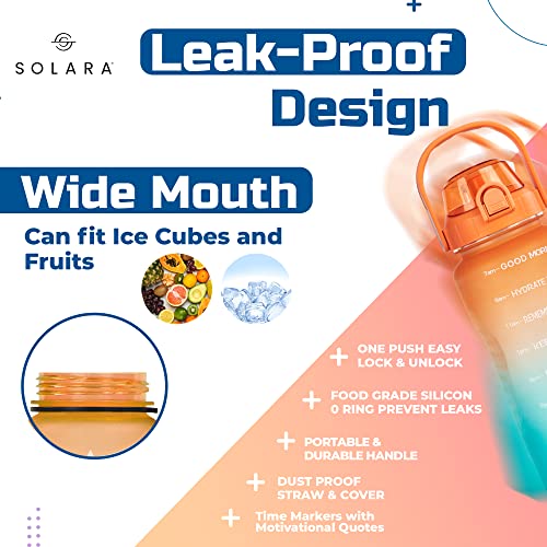 AIrtree Unbreakable Water Bottle with Motivational Time Marker, Water bottle for Gym Office| Mobile app with Drinking water reminder | Orange Teal AIrtree Unbreakable Water Bottle with Motivational Time Marker, Water bottle for Gym Office| Mobile app with Drinking water reminder | Orange Teal