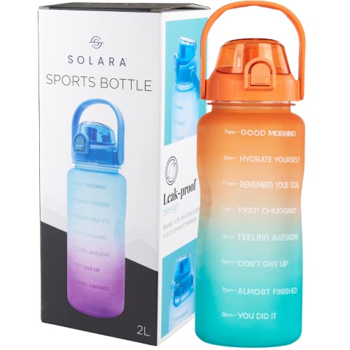 AIrtree Unbreakable Water Bottle with Motivational Time Marker, Water bottle for Gym Office| Mobile app with Drinking water reminder | Orange Teal AIrtree Unbreakable Water Bottle with Motivational Time Marker, Water bottle for Gym Office| Mobile app with Drinking water reminder | Orange Teal