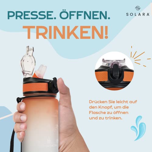AIrtree Unbreakable Water Bottle with Motivational Time Marker, Water bottle for Gym Office| Mobile app with Drinking water reminder | Orange Teal AIrtree Unbreakable Water Bottle with Motivational Time Marker, Water bottle for Gym Office| Mobile app with Drinking water reminder | Orange Teal