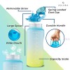 AIrtree Unbreakable Water Bottle with Motivational Time Marker, Water bottle for Gym Office| Mobile app with Drinking water reminder | Orange Teal