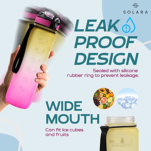 AIrtree Unbreakable Water Bottle with Motivational Time Marker, Water bottle for Gym Office| Mobile app with Drinking water reminder | Orange Teal AIrtree Unbreakable Water Bottle with Motivational Time Marker, Water bottle for Gym Office| Mobile app with Drinking water reminder | Orange Teal