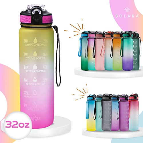 AIrtree Unbreakable Water Bottle with Motivational Time Marker, Water bottle for Gym Office| Mobile app with Drinking water reminder | Orange Teal AIrtree Unbreakable Water Bottle with Motivational Time Marker, Water bottle for Gym Office| Mobile app with Drinking water reminder | Orange Teal