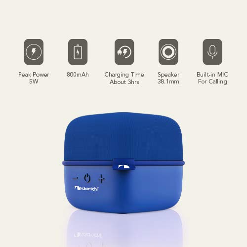 Nakamichi Cube 5 Watt Truly Wireless Portable Speaker (Blue)