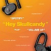 Skullcandy Push Active in-Ear Wireless Earbuds, 43 Hr Battery, Skull-iQ, Alexa Enabled Black Orange