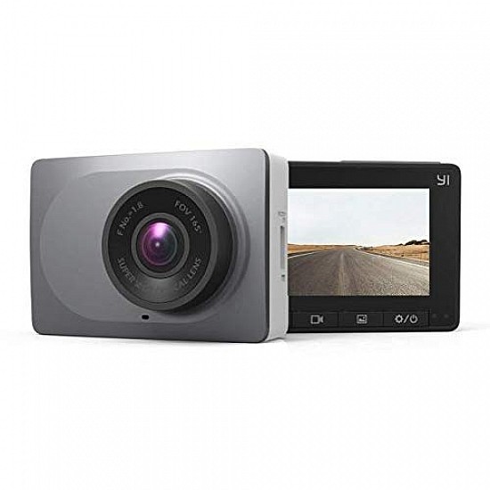 Yi Smart Dashcam 2.7" Screen Full HD 1080P60 165 Wide Angle Dashboard Camera, WDR, Loop Recording, Grey