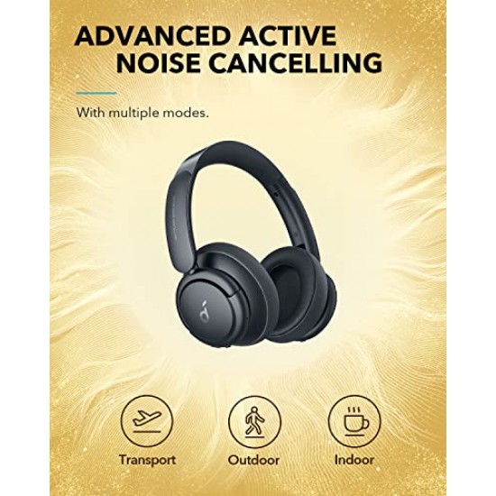 Soundcore By Anker Life Q35 Bluetooth Wireless On Ear Headphones With Mic (Black)
