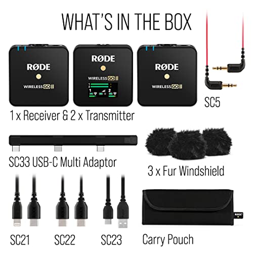Rode Wireless Go II Dual Channel Wireless Microphone System, Black (Model Number: WIGOII) Rode Wireless Go II Dual Channel Wireless Microphone System, Black (Model Number: WIGOII)