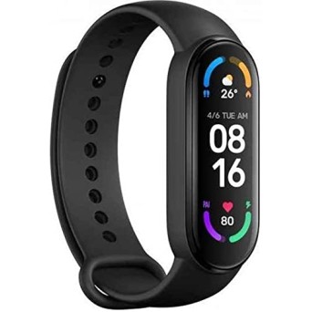 Xiaomi Mi Smart Band 6 - 1.56'' (3.96 cm) Large AMOLED Color Display, 2 Week Battery Life  (Black)