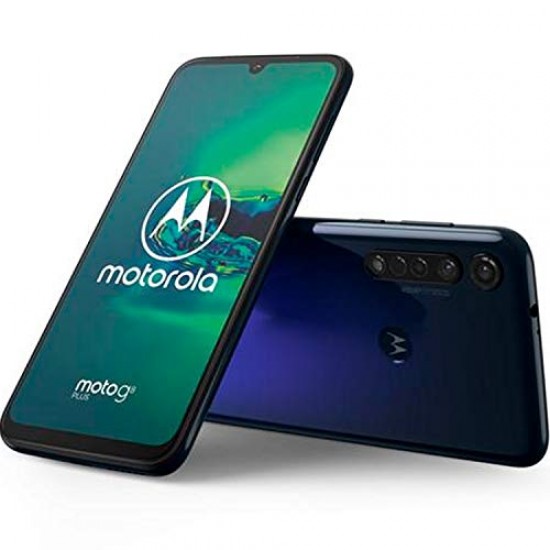 Motorola Moto G8 Plus Phone (Cosmic Blue, 64 GB, 4 GB RAM) Refurbished 