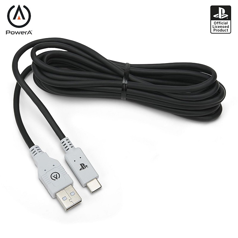 PowerA Usb-C Charging Cable For Playstation 5, Ps5, 3M (Officially Licensed), Black