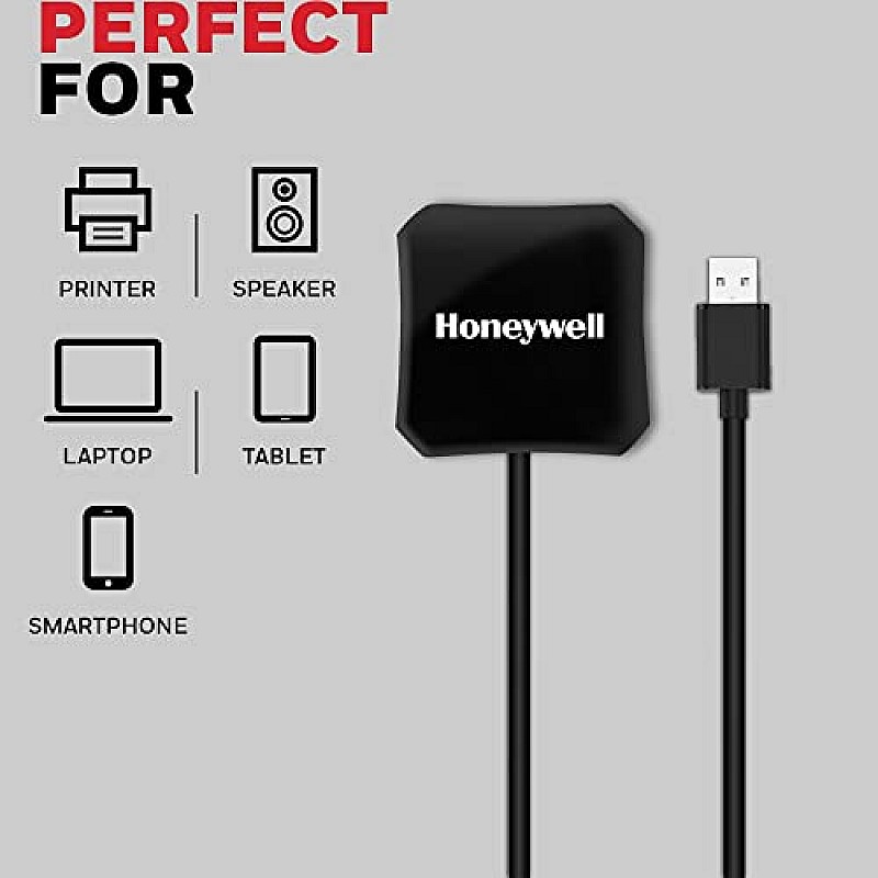 Honeywell Momentum Port 4-1 USB 3.0 Hub, Transmission Speed 5GBPS, Laptop, Speaker, Mobile, Pen Drive, Hard Drive, Keyboard Printer, Glossy Black