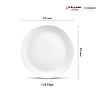 La Opala Diva Cosmo Collection Opal Glass Crockery Full Plate 11 Set of 6 Light & White