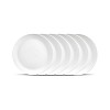 La Opala Diva Cosmo Collection Opal Glass Crockery Full Plate 11 Set of 6 Light & White