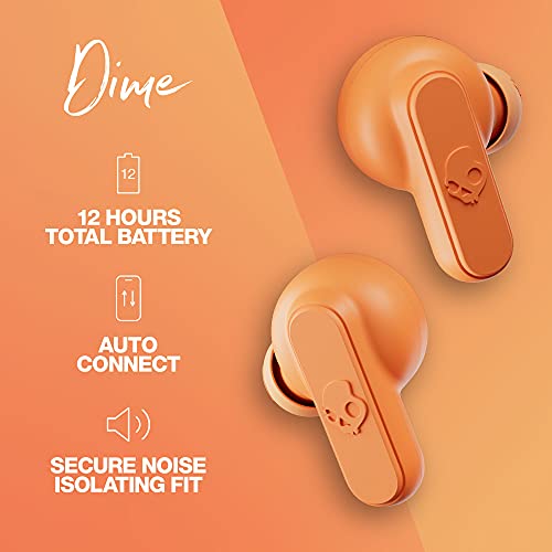 Skullcandy Dime Bluetooth Truly Wireless in Ear Earbuds with Mic (Orange) Skullcandy Dime Bluetooth Truly Wireless in Ear Earbuds with Mic (Orange)