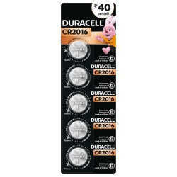 Duracell Specialty CR2016 Lithium Coin Battery 3V, Pack of 5 Suitable for use in keyfobs, Scales, wearables and Medical Devices