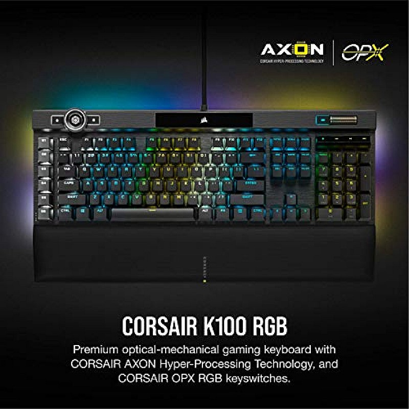 Corsair K100 RGB Optical-Mechanical USB Gaming Keyboard Black