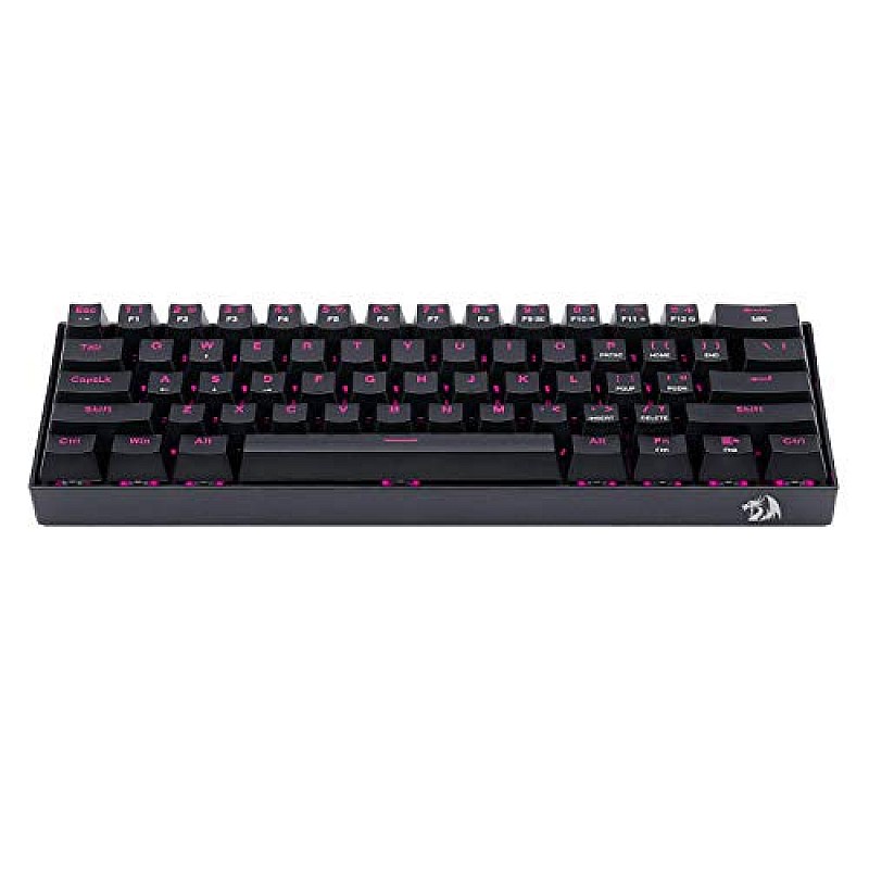 Redragon K630 Dragonborn 60% Wired Pink Single Lighting Gaming Mechanical Keyboard Black