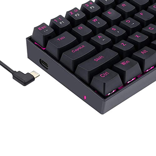 Redragon K630 Dragonborn 60% Wired Pink Single Lighting Gaming Mechanical Keyboard Black Redragon K630 Dragonborn 60% Wired Pink Single Lighting Gaming Mechanical Keyboard Black