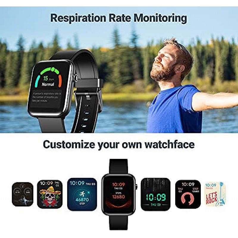 MOBVOI GTH smartwatch 24H Skin Temperature Measurement Blood Oxygen Black