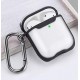 Eggshell Transparent Clear Protective Case Cover For Airpods 1 & 2 - Black