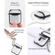 Eggshell Transparent Clear Protective Case Cover For Airpods 1 & 2 - Black