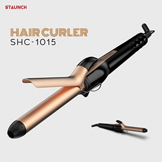 Staunch SHC1015 Hair Curler, Curling Iron 25mm Barrel (Rose Gold)