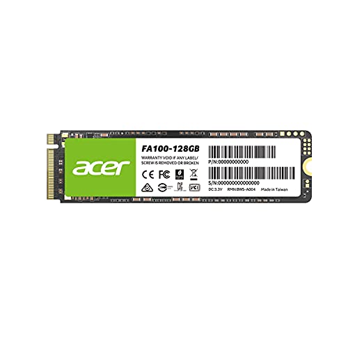 Acer FA100 128GB PCIe Gen3 x4 NVMe 3D NAND SSD M.2 Internal SSD-950MB/s R, 650MB/s W Speed Acer FA100 128GB PCIe Gen3 x4 NVMe 3D NAND SSD M.2 Internal SSD-950MB/s R, 650MB/s W Speed