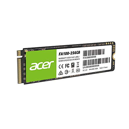 Acer FA100 128GB PCIe Gen3 x4 NVMe 3D NAND SSD M.2 Internal SSD-950MB/s R, 650MB/s W Speed Acer FA100 128GB PCIe Gen3 x4 NVMe 3D NAND SSD M.2 Internal SSD-950MB/s R, 650MB/s W Speed