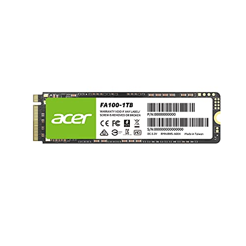 Acer FA100 128GB PCIe Gen3 x4 NVMe 3D NAND SSD M.2 Internal SSD-950MB/s R, 650MB/s W Speed Acer FA100 128GB PCIe Gen3 x4 NVMe 3D NAND SSD M.2 Internal SSD-950MB/s R, 650MB/s W Speed
