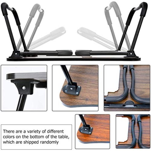GoRogue Foldable Wooden Mini Laptop Table for Bed, Study Table with Drawer, Tablet/Mobile Holder for Kids & Adults (Black) GoRogue Foldable Wooden Mini Laptop Table for Bed, Study Table with Drawer, Tablet/Mobile Holder for Kids & Adults (Black)