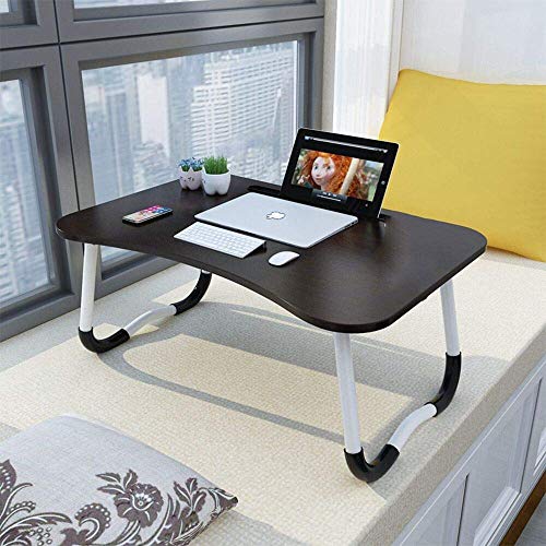 GoRogue Foldable Wooden Mini Laptop Table for Bed, Study Table with Drawer, Tablet/Mobile Holder for Kids & Adults (Black) GoRogue Foldable Wooden Mini Laptop Table for Bed, Study Table with Drawer, Tablet/Mobile Holder for Kids & Adults (Black)