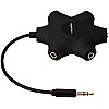 Amazon Basics L6LAU002-CS-H 5-Way Multi Headphone Auxiliary Splitter, Black